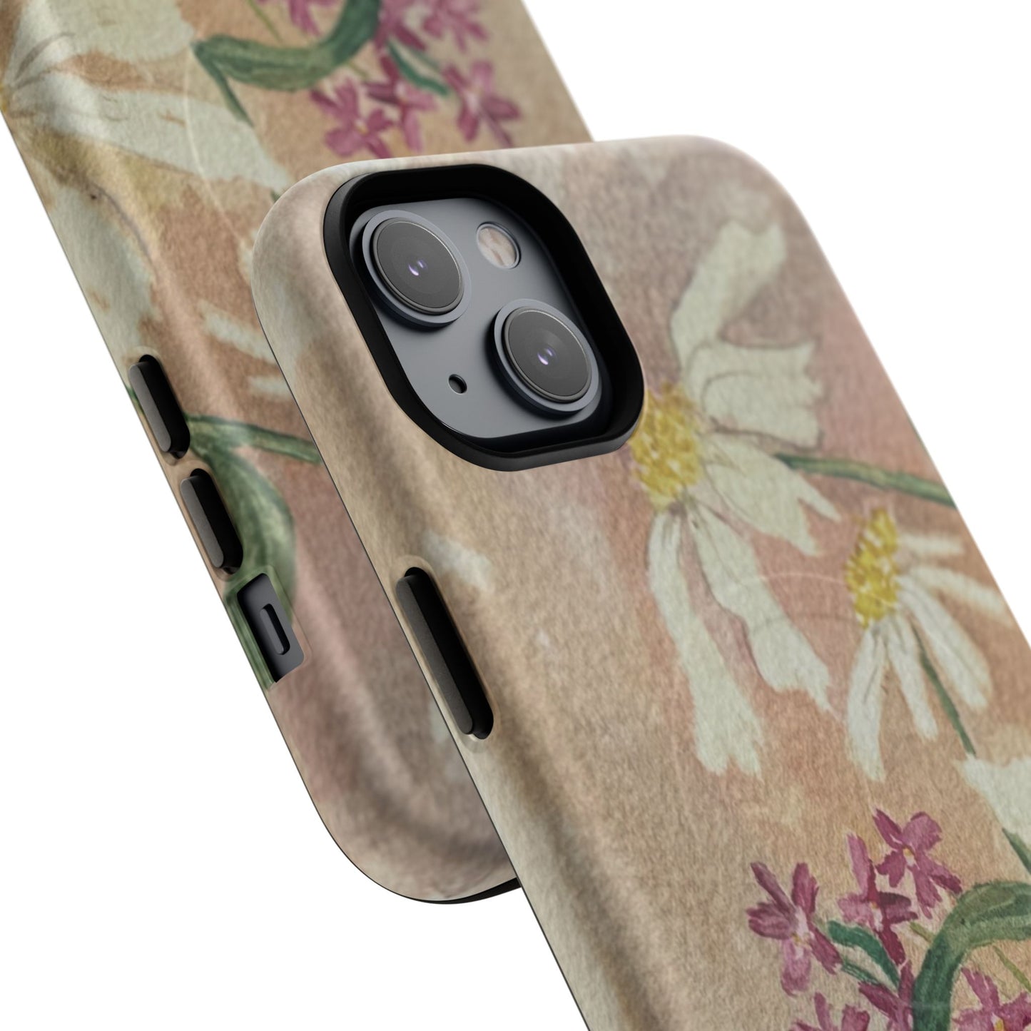 Floral Daisies Tough Magnetic Phone Case — Vintage Wildflower Design