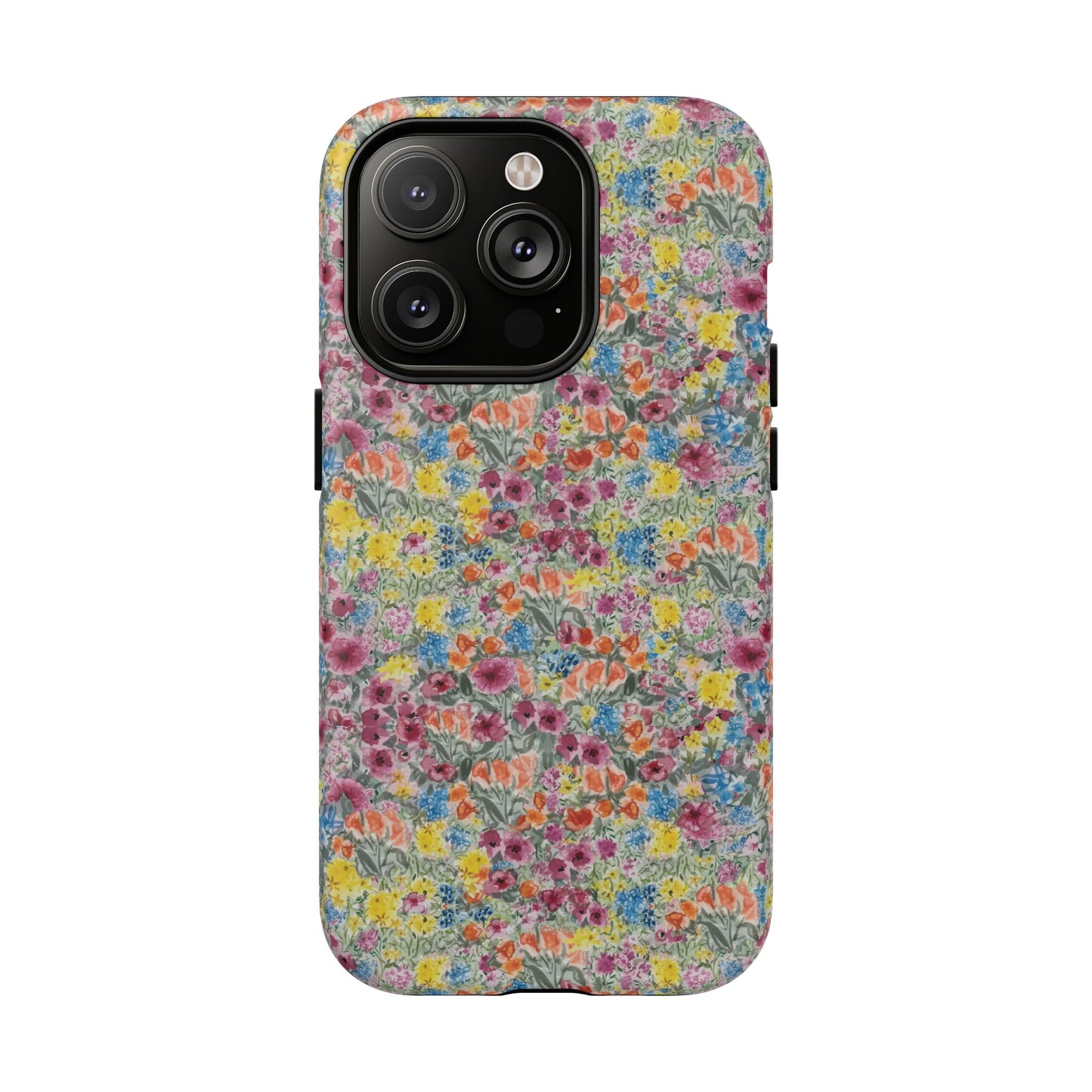 Meadow Blooms Floral Tough Phone Case — Colorful Wildflower Protective Cover