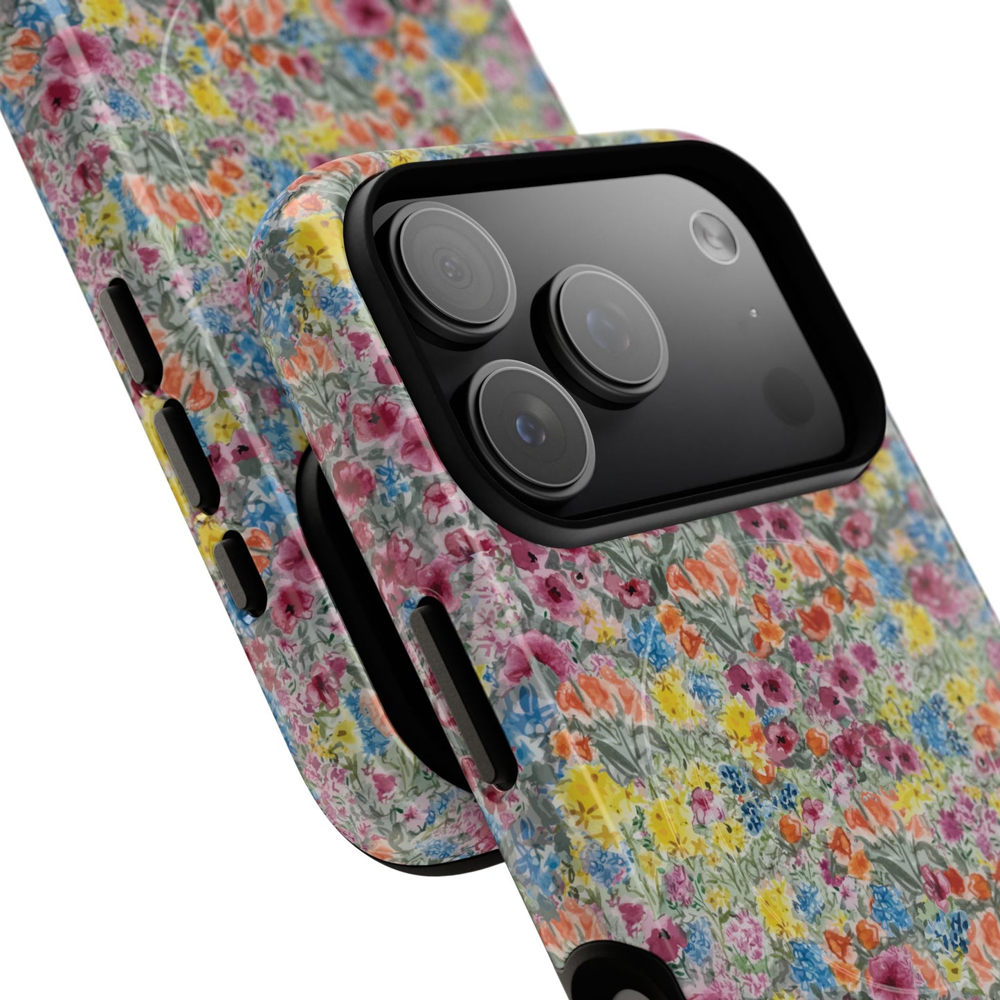 Meadow Blooms Floral Tough Phone Case — Colorful Wildflower Protective Cover