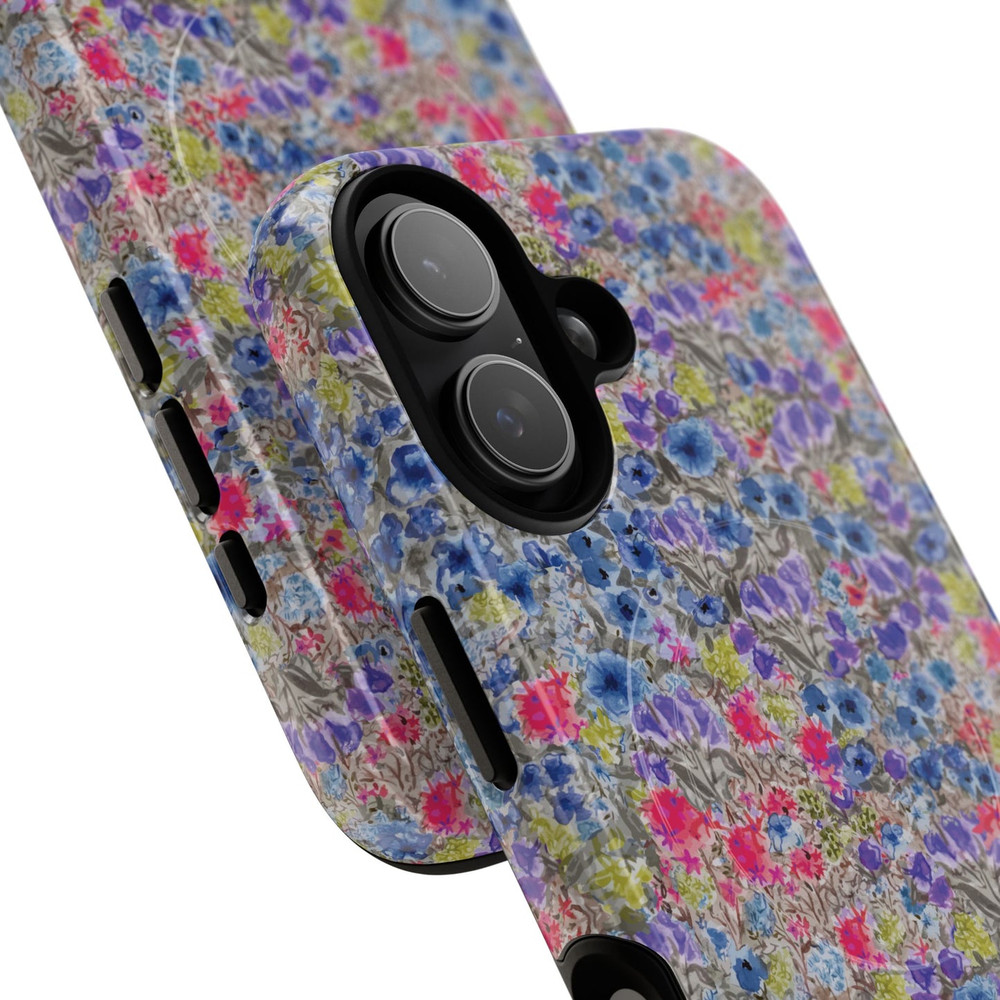 Blue Wildflower Meadow Blooms Watercolor Blue & Violet Floral Tough Magnetic Phone Cases