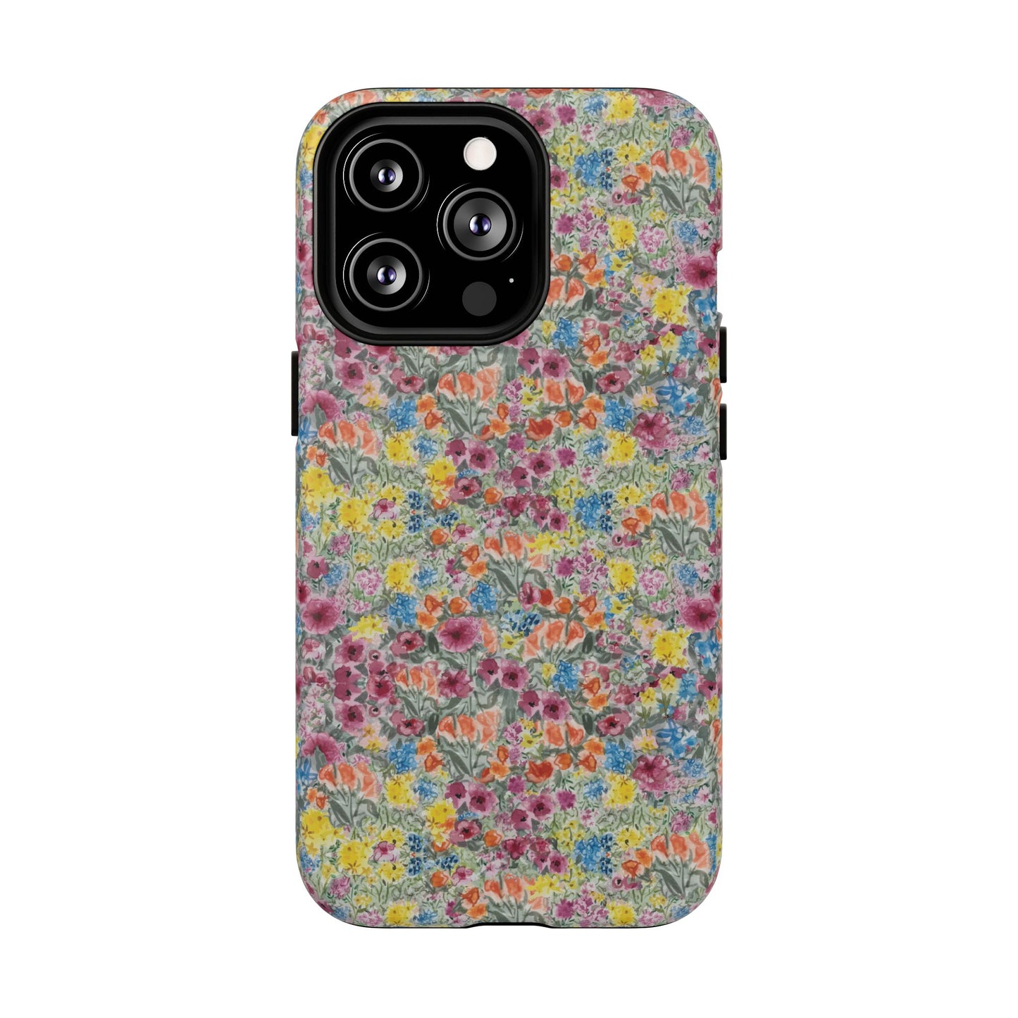 Meadow Blooms Floral Tough Phone Case — Colorful Wildflower Protective Cover