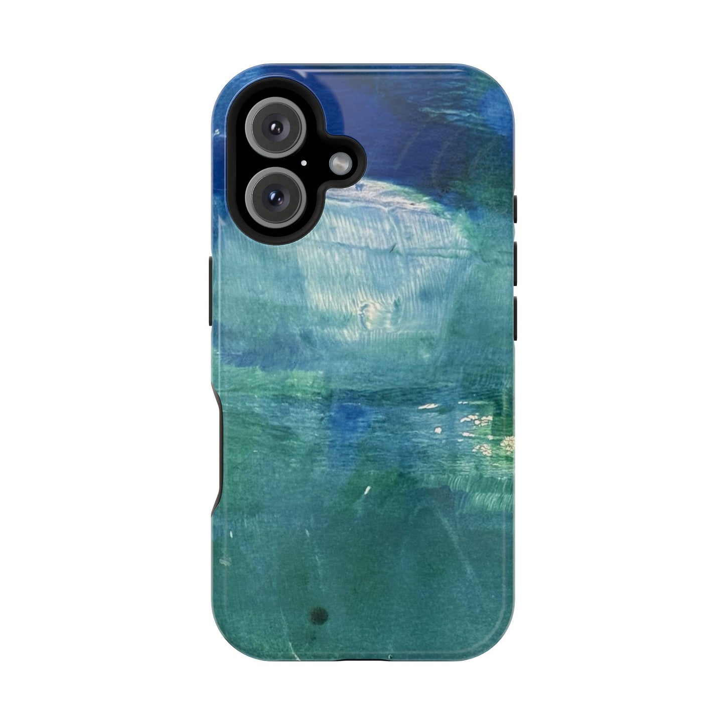 Where the Water Sleeps Magnetic Impact-Resistant Phone Case — Abstract Ocean Blue Art Blues Teal Green