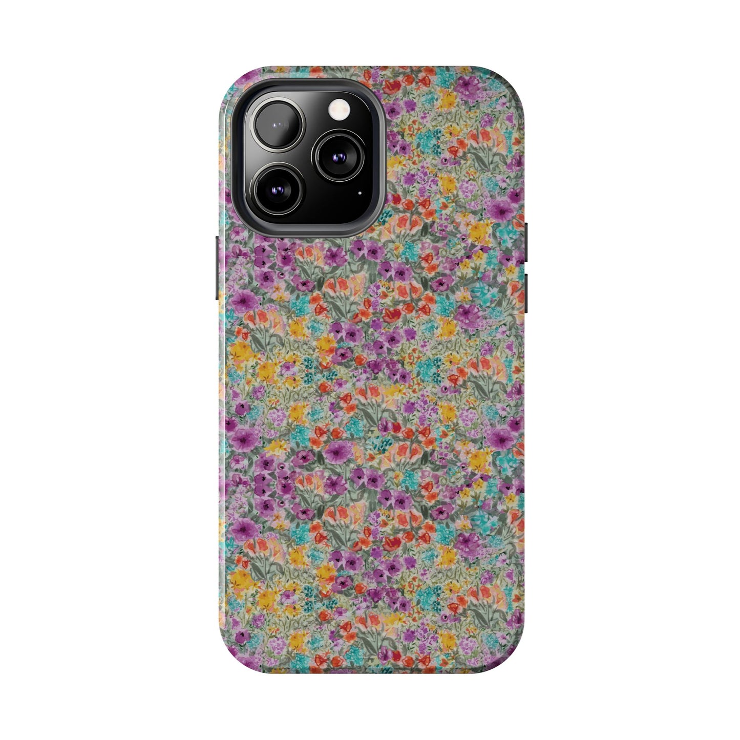 Wildflower Harmony  Watercolor Wildflower Phone Case – Colorful Floral Botanical Design Tough Phone Case