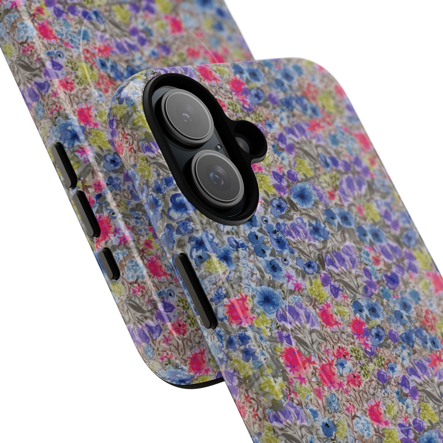 Blue Wildflower Meadow Blooms Watercolor Blue & Violet Floral Tough Magnetic Phone Cases