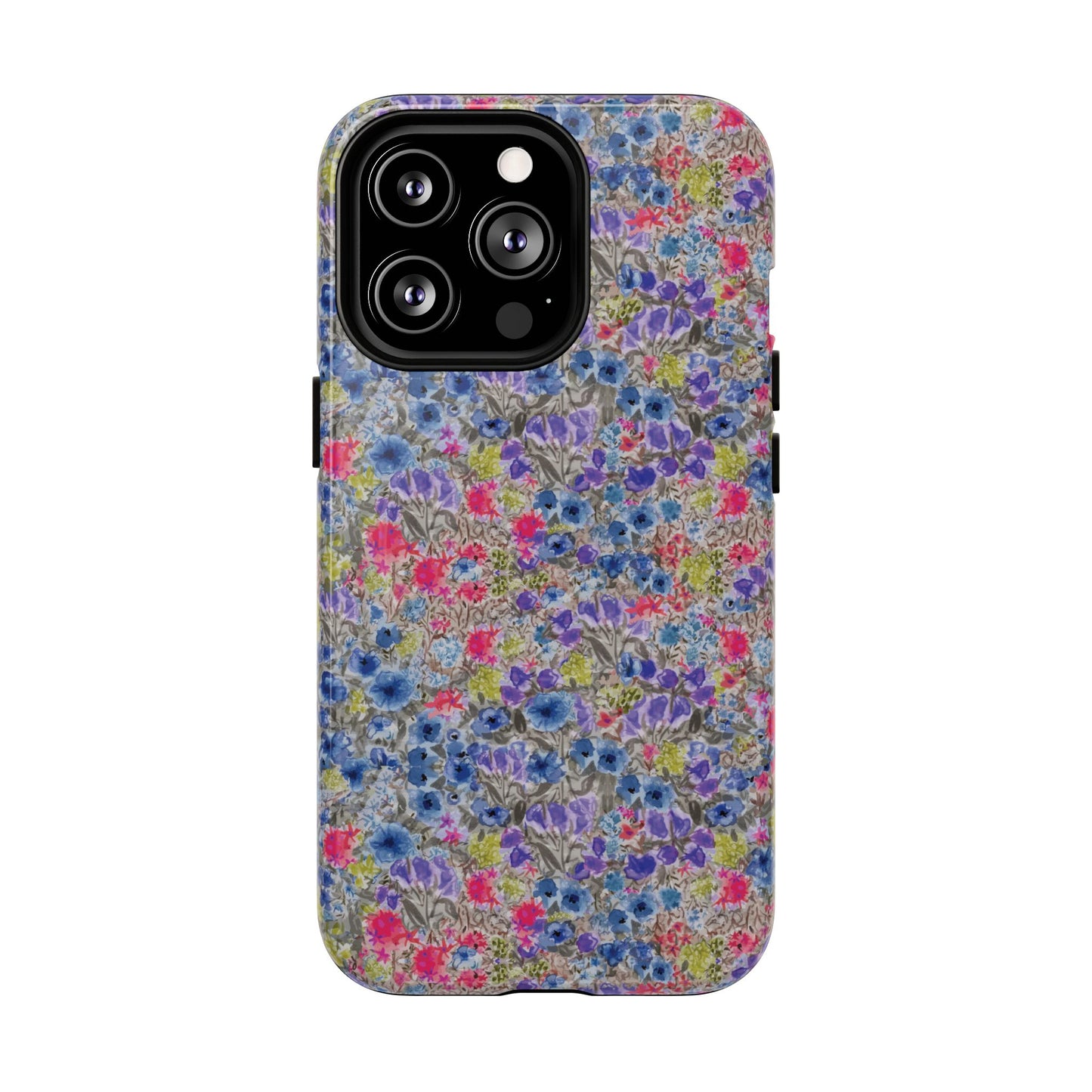 Blue Wildflower Meadow Blooms Watercolor Blue & Violet Floral Tough Magnetic Phone Cases
