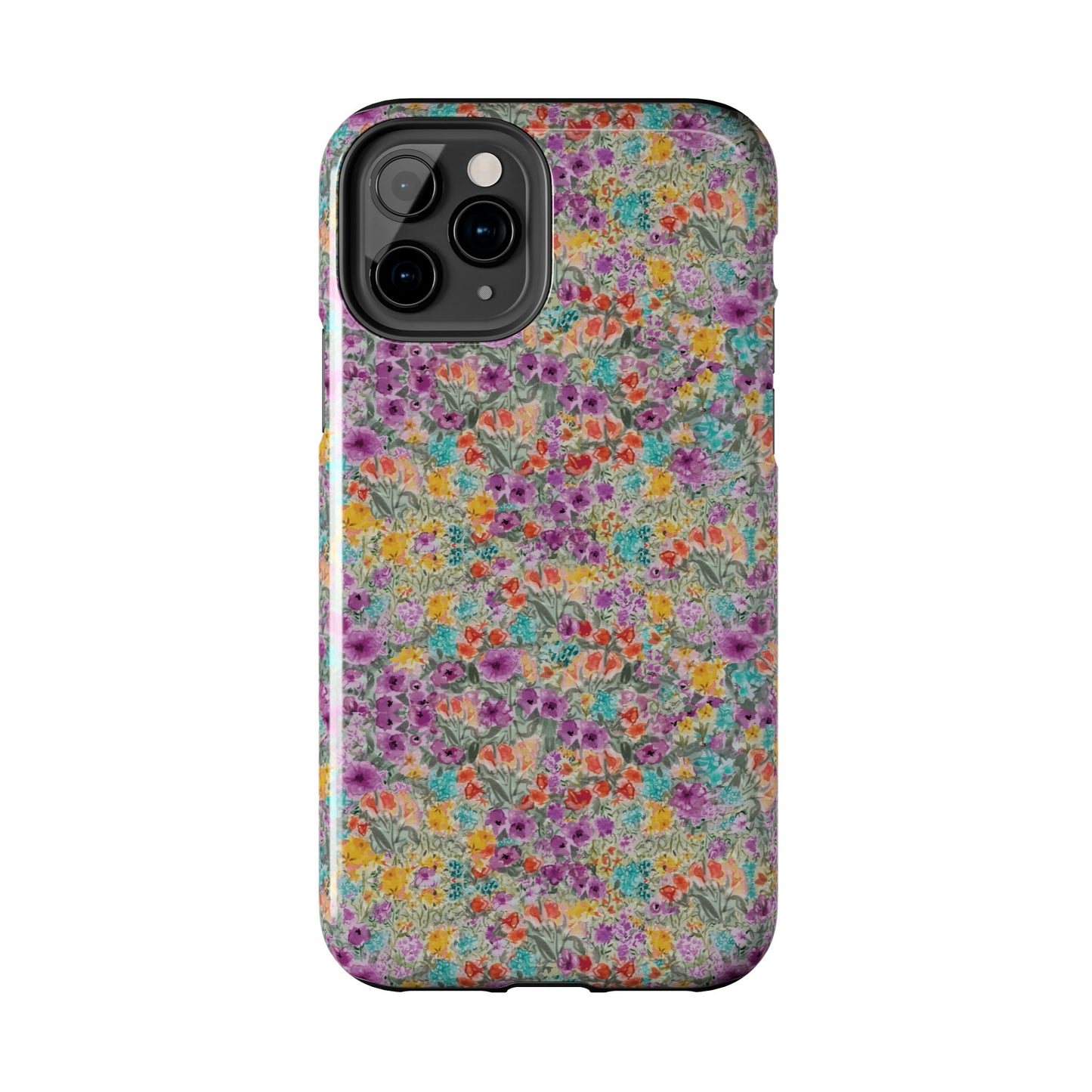 Wildflower Harmony  Watercolor Wildflower Phone Case – Colorful Floral Botanical Design Tough Phone Case