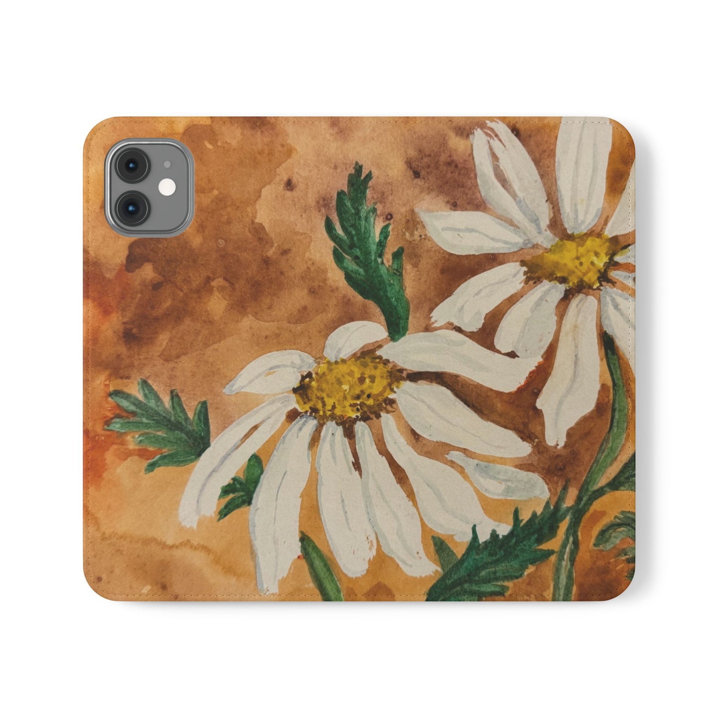 Golden Hour Daisies — Fold-Over Phone Case