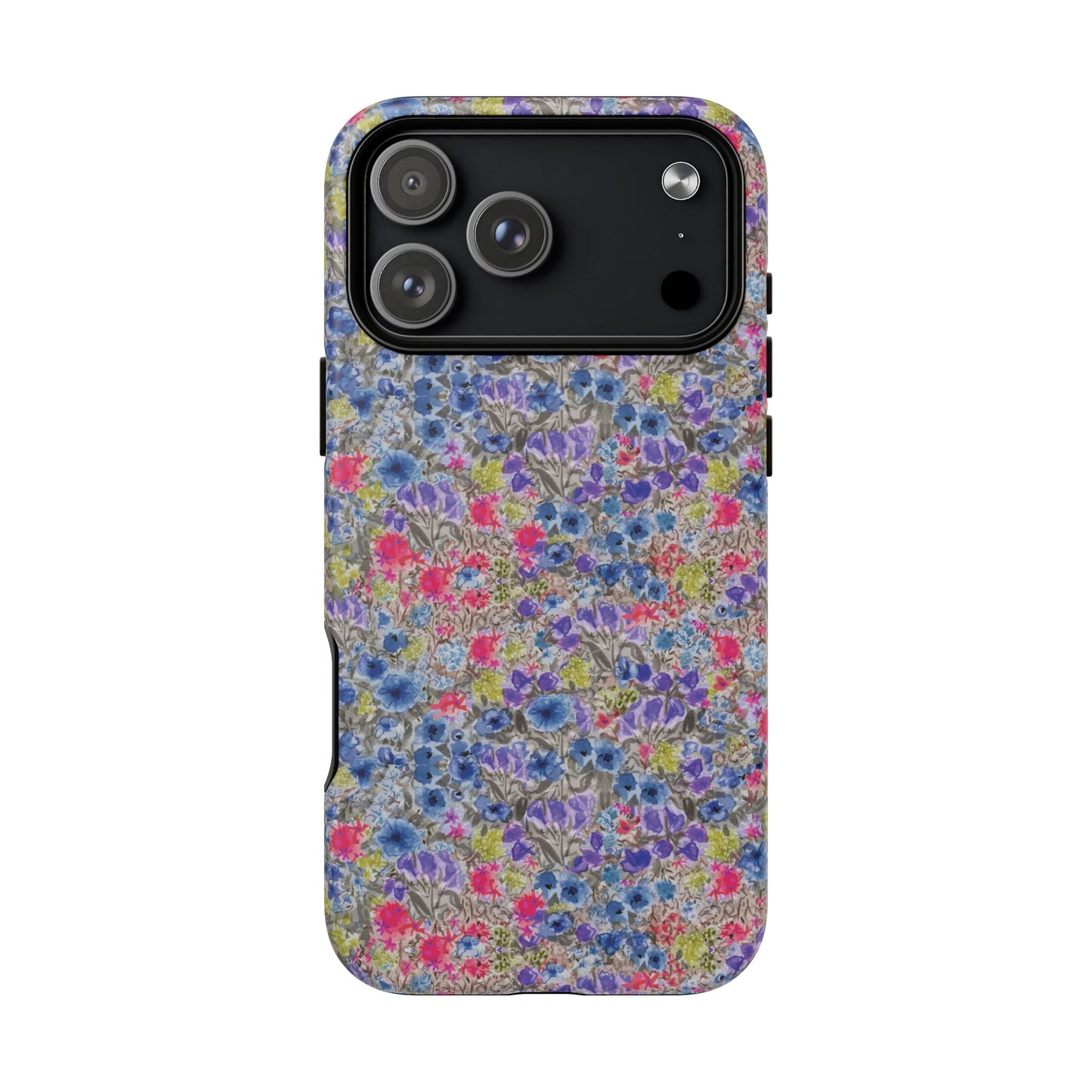 Blue Wildflower Meadow Blooms Watercolor Blue & Violet Floral Tough Magnetic Phone Cases