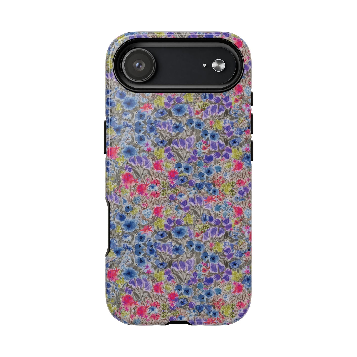 Blue Wildflower Meadow Blooms Watercolor Blue & Violet Floral Tough Magnetic Phone Cases