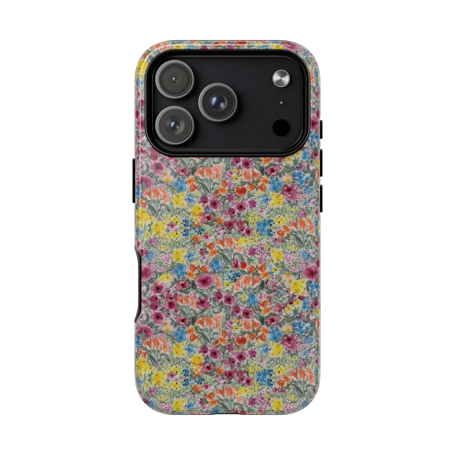 Meadow Blooms Floral Tough Phone Case — Colorful Wildflower Protective Cover