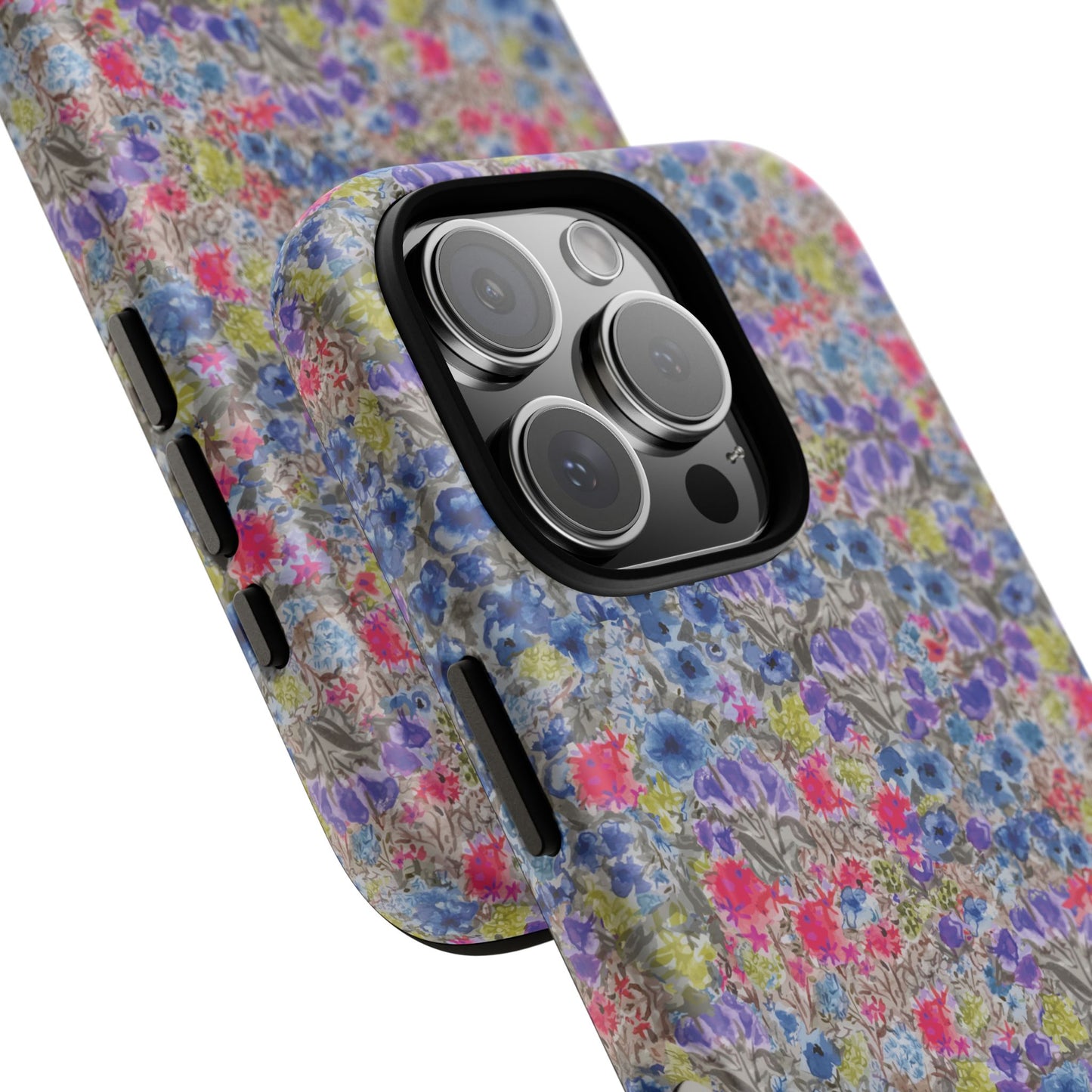 Blue Wildflower Meadow Blooms Watercolor Blue & Violet Floral Tough Magnetic Phone Cases