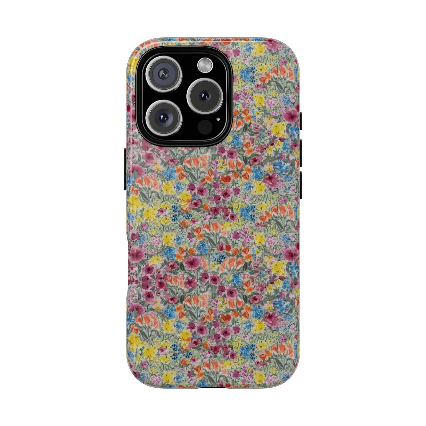 Meadow Blooms Floral Tough Phone Case — Colorful Wildflower Protective Cover
