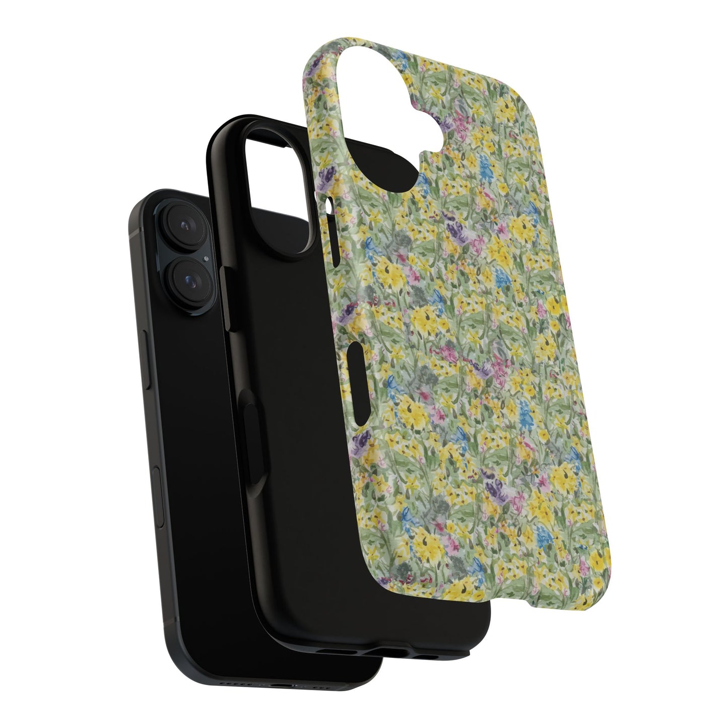 Wildflower Meadow Tough Magnetic Phone Case Watercolor Floral Botanical Case