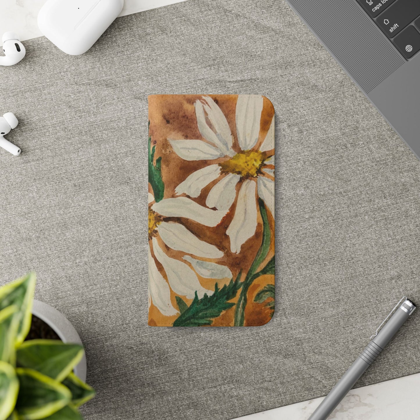 Golden Hour Daisies — Fold-Over Phone Case