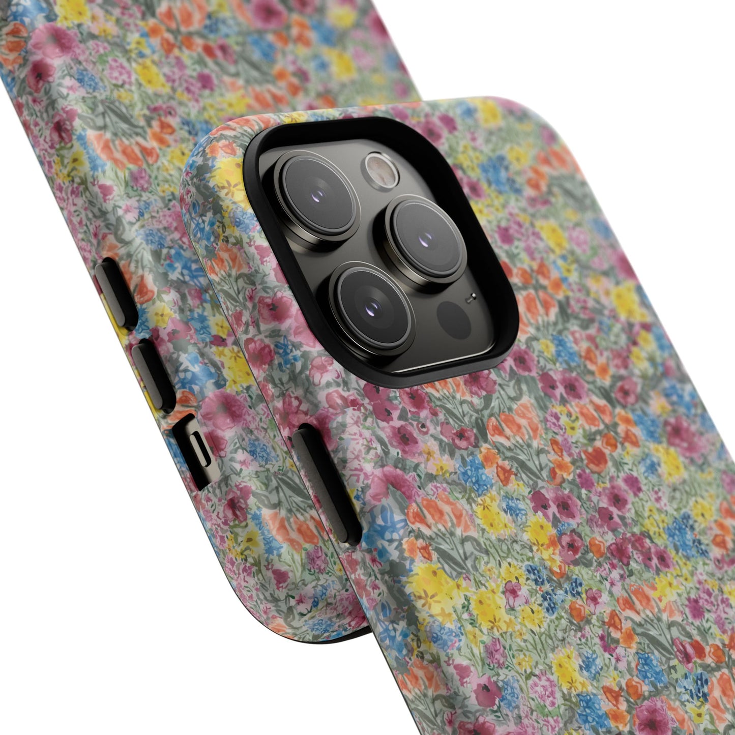 Meadow Blooms Floral Tough Phone Case — Colorful Wildflower Protective Cover