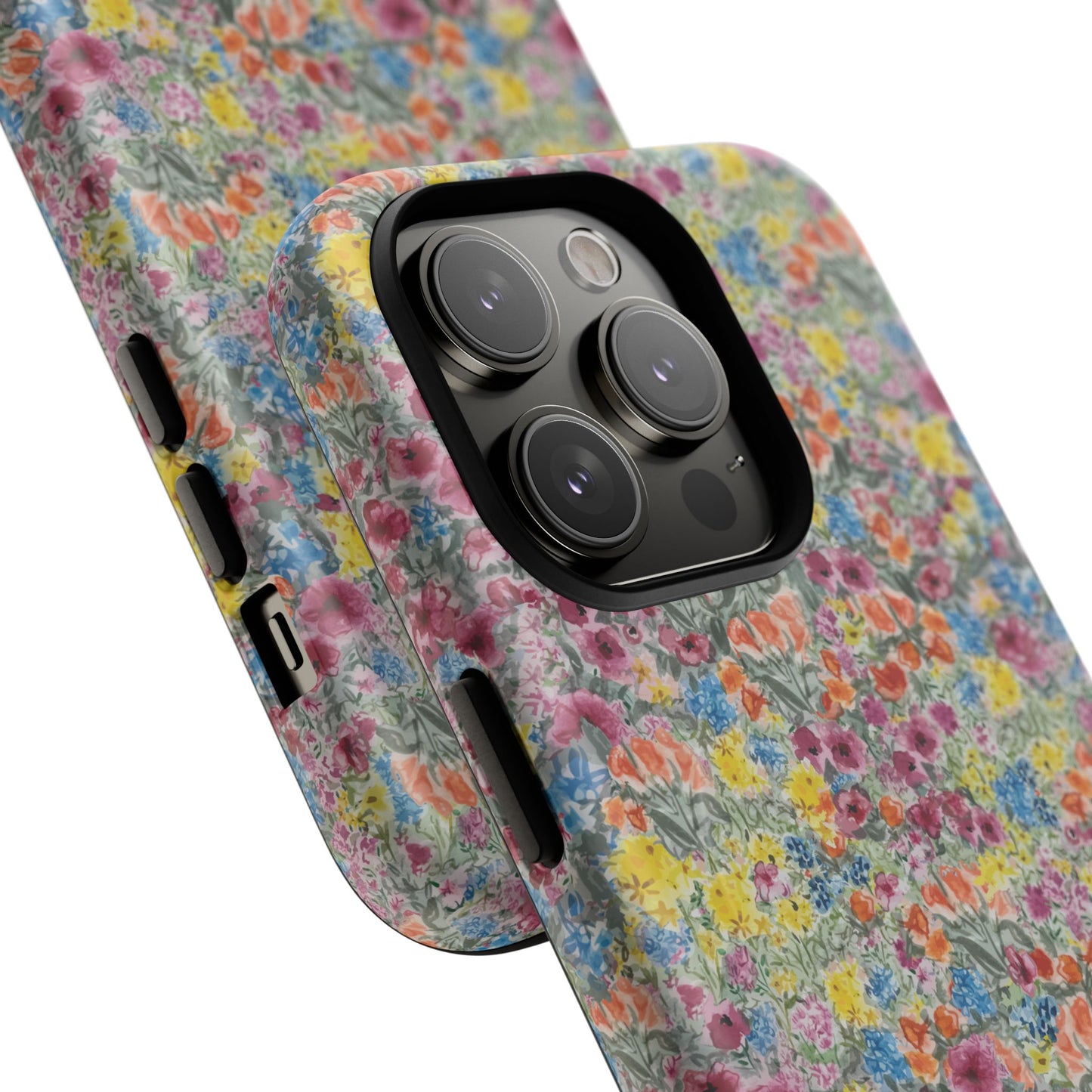 Meadow Blooms Floral Tough Phone Case — Colorful Wildflower Protective Cover