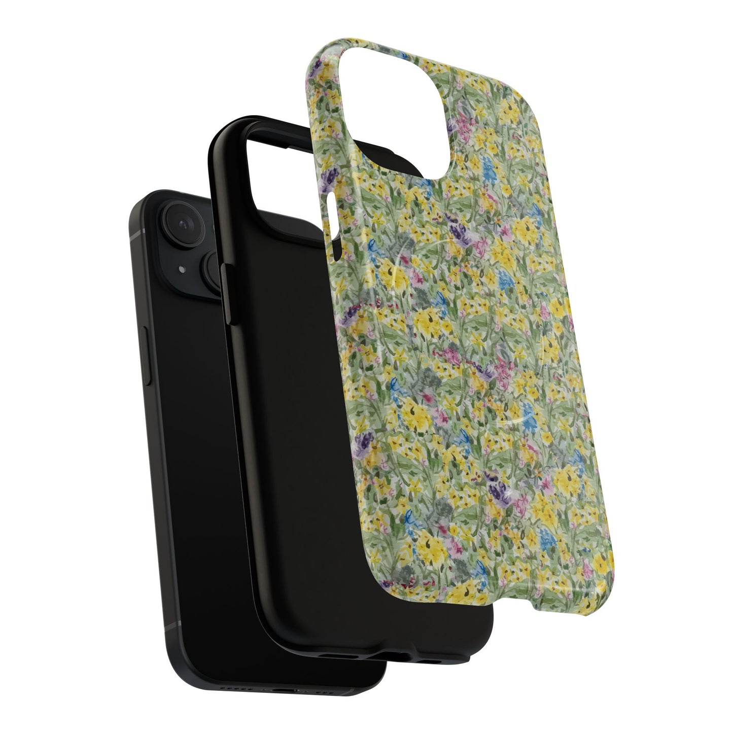 Wildflower Meadow Tough Magnetic Phone Case Watercolor Floral Botanical Case