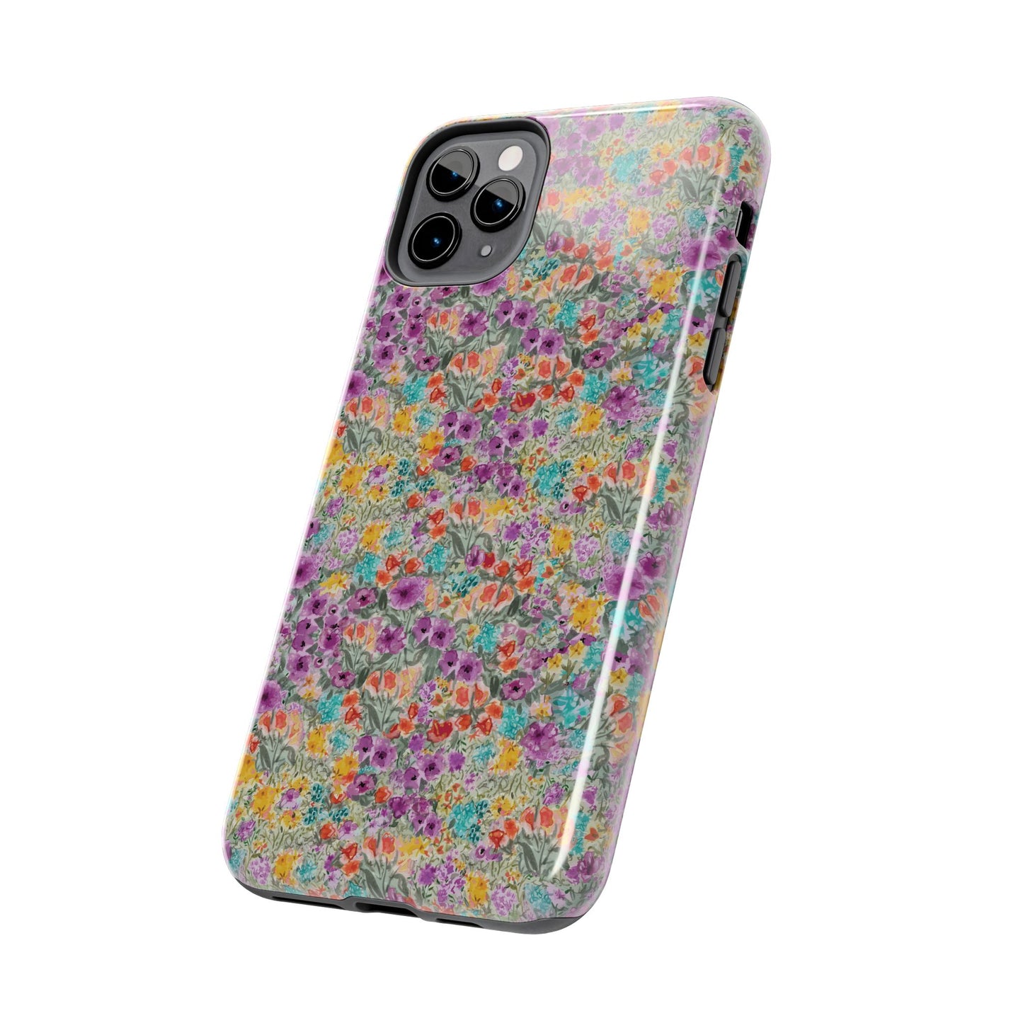 Wildflower Harmony  Watercolor Wildflower Phone Case – Colorful Floral Botanical Design Tough Phone Case