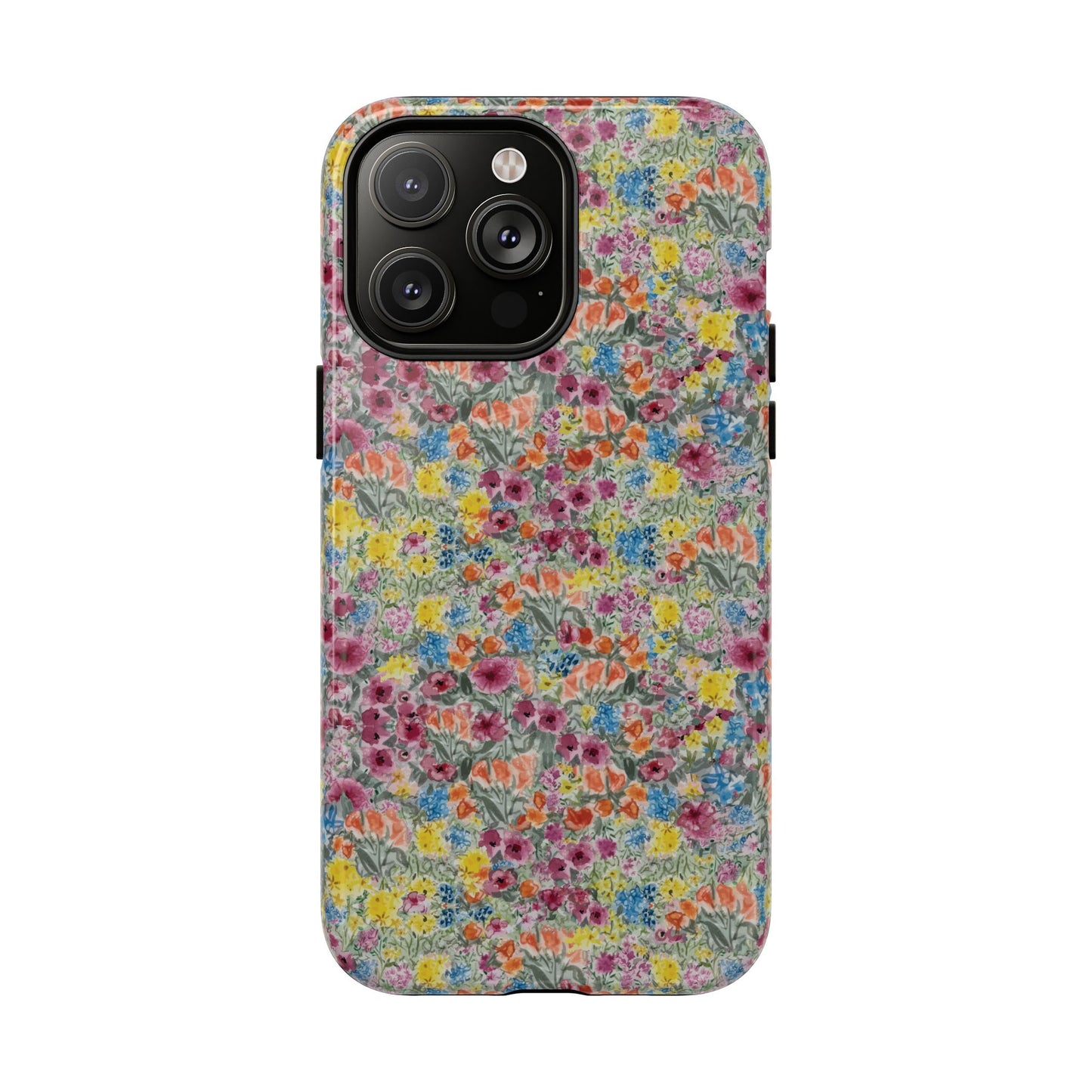 Meadow Blooms Floral Tough Phone Case — Colorful Wildflower Protective Cover