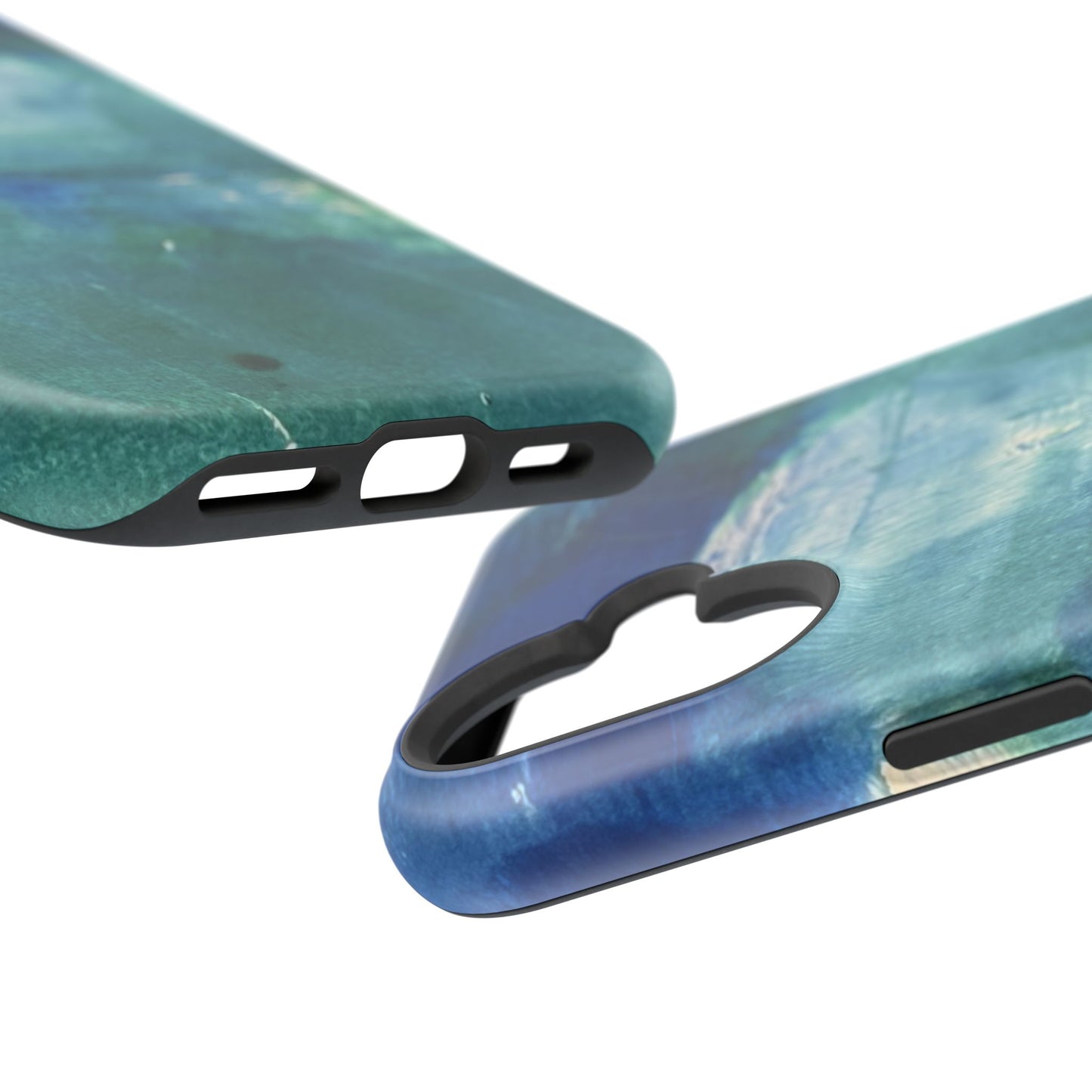 Where the Water Sleeps Magnetic Impact-Resistant Phone Case — Abstract Ocean Blue Art Blues Teal Green