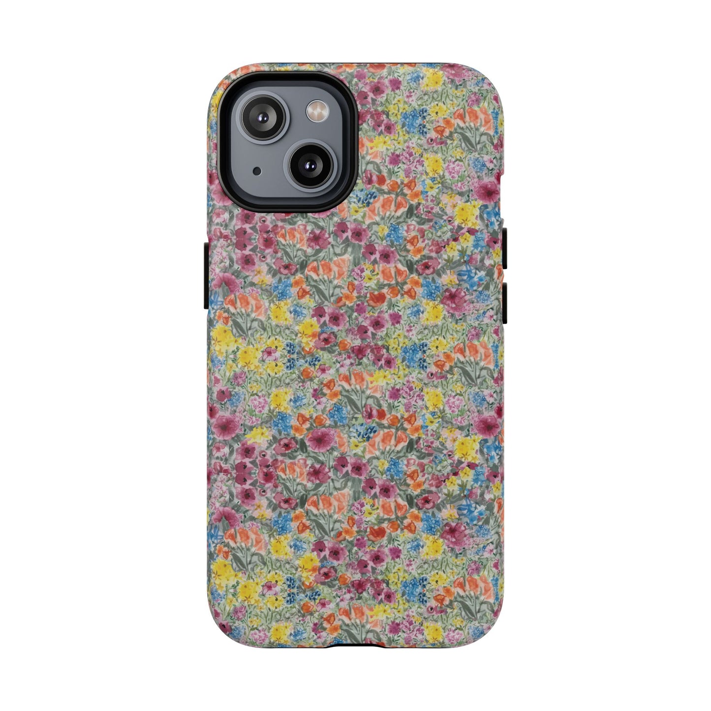 Meadow Blooms Floral Tough Phone Case — Colorful Wildflower Protective Cover