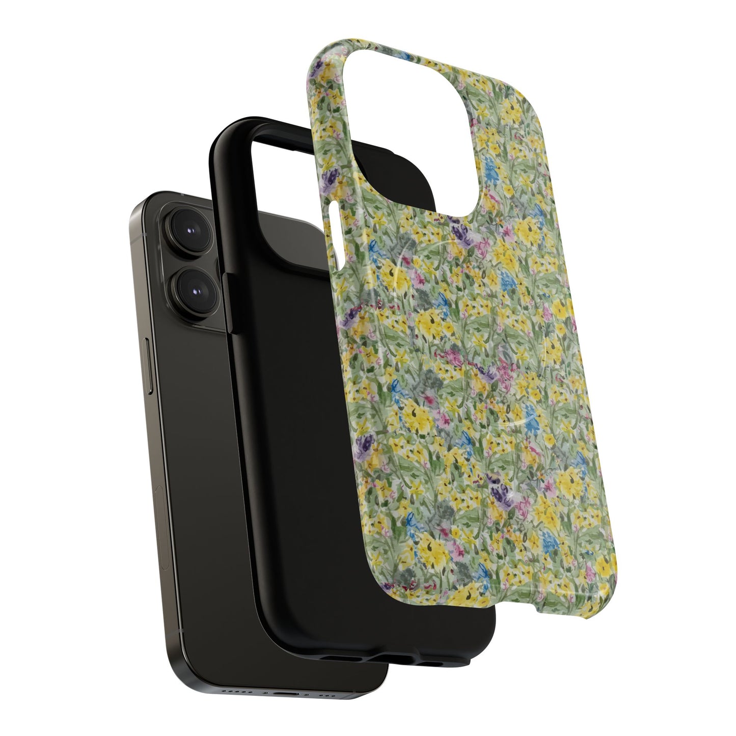 Wildflower Meadow Tough Magnetic Phone Case Watercolor Floral Botanical Case