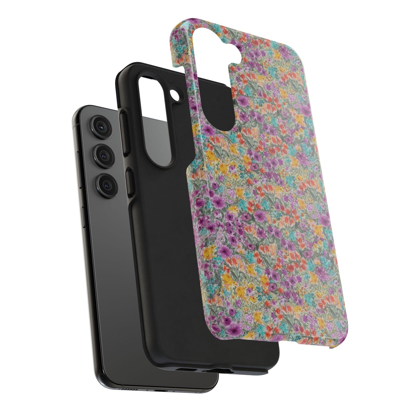 Wildflower Harmony  Watercolor Wildflower Phone Case – Colorful Floral Botanical Design Tough Phone Case