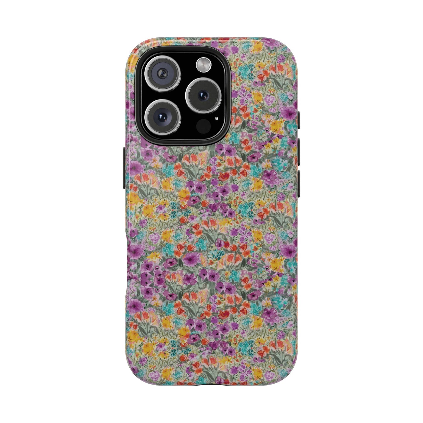 Wildflower Harmony  Watercolor Wildflower Phone Case – Colorful Floral Botanical Design Tough Phone Case