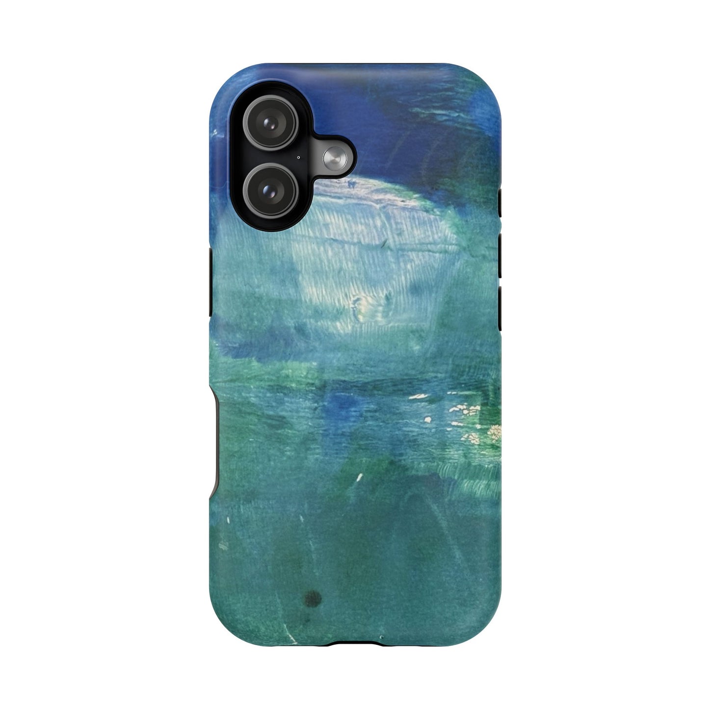 Where the Water Sleeps Magnetic Impact-Resistant Phone Case — Abstract Ocean Blue Art Blues Teal Green