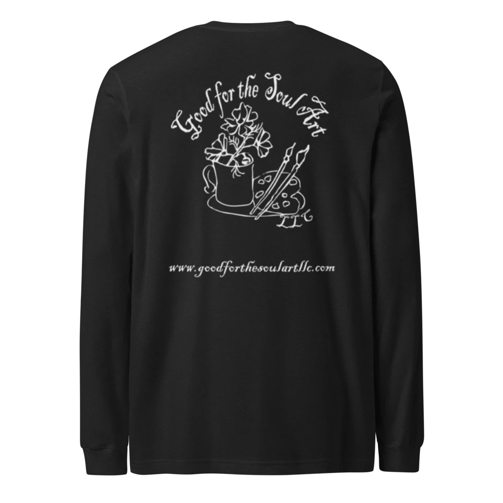Good For The Soul Art long sleeve crew-neck tee from watercolor artist Kathryn Young's studio