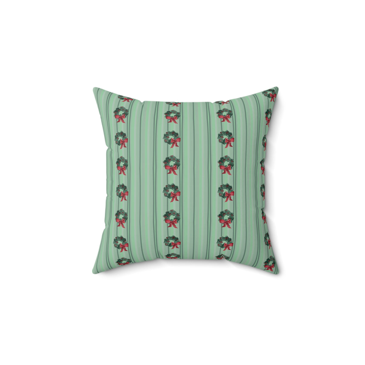 Festive Holiday Faux Suede Throw Pillow — front view