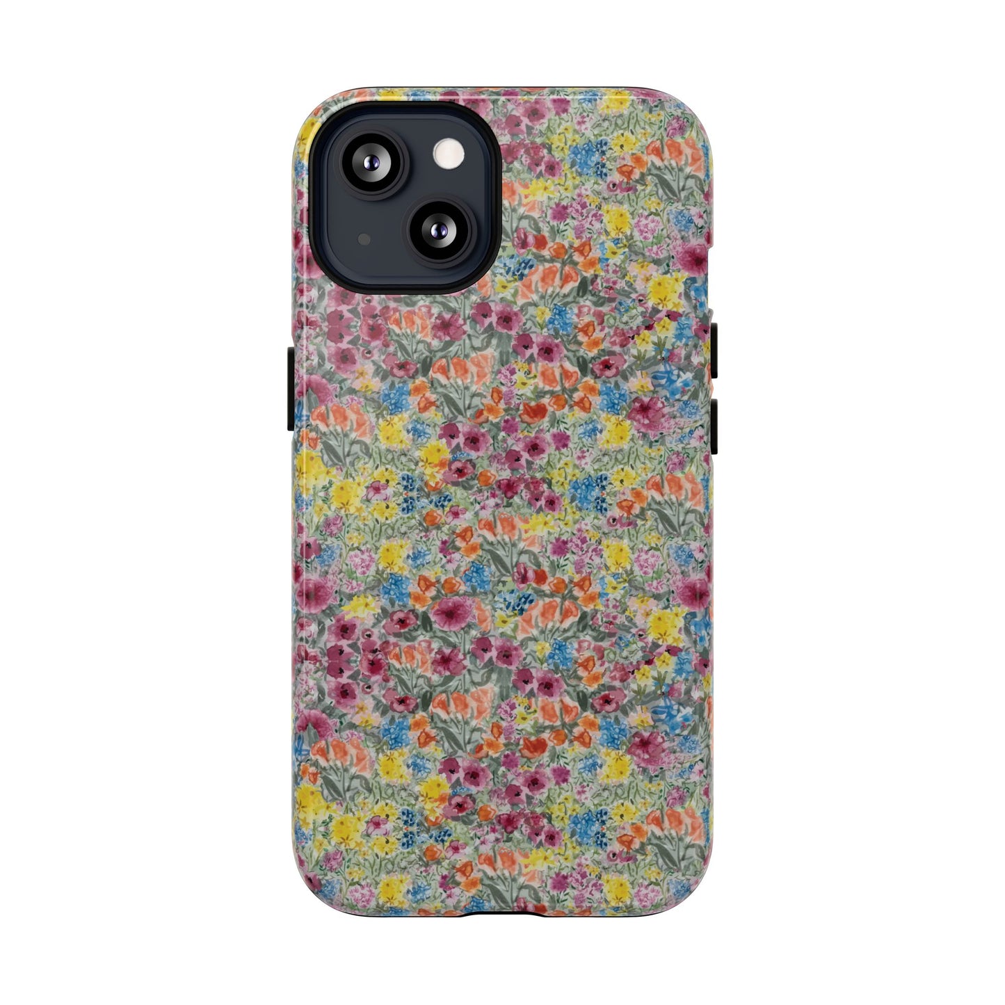 Meadow Blooms Floral Tough Phone Case — Colorful Wildflower Protective Cover
