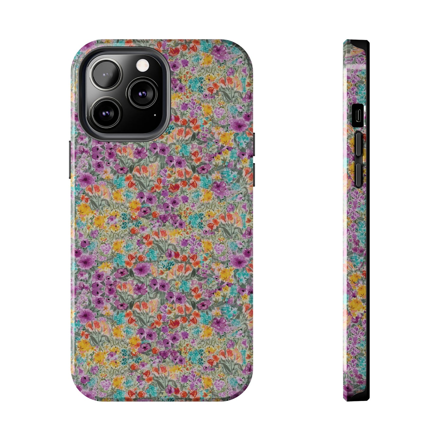 Wildflower Harmony  Watercolor Wildflower Phone Case – Colorful Floral Botanical Design Tough Phone Case