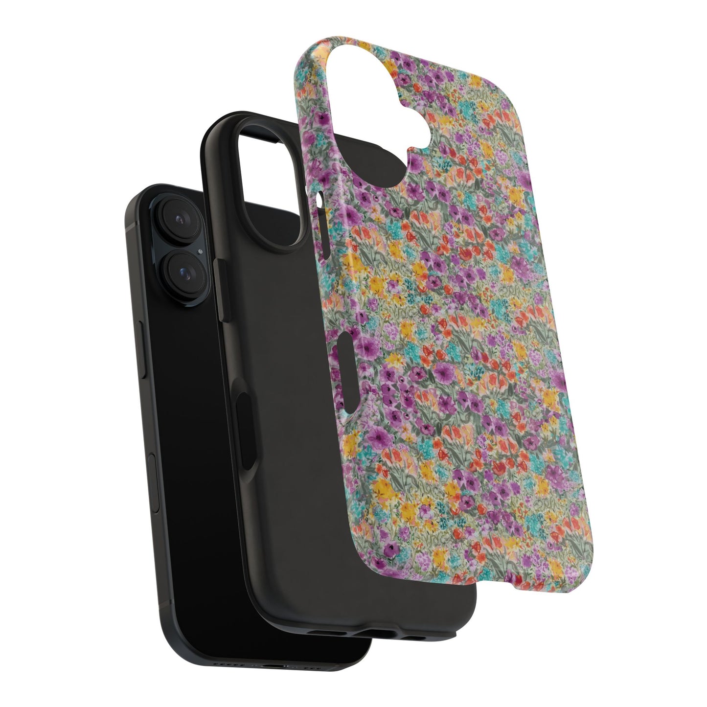 Wildflower Harmony  Watercolor Wildflower Phone Case – Colorful Floral Botanical Design Tough Phone Case