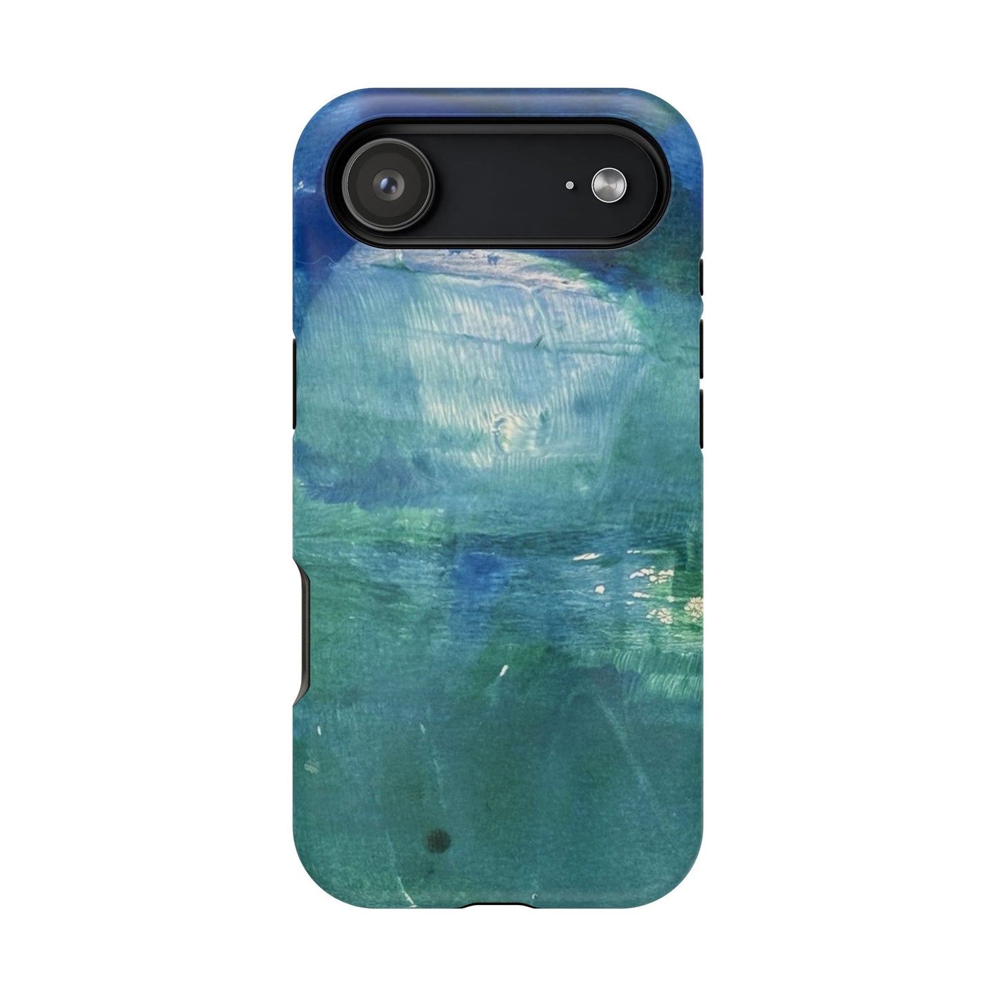 Where the Water Sleeps Magnetic Impact-Resistant Phone Case — Abstract Ocean Blue Art Blues Teal Green