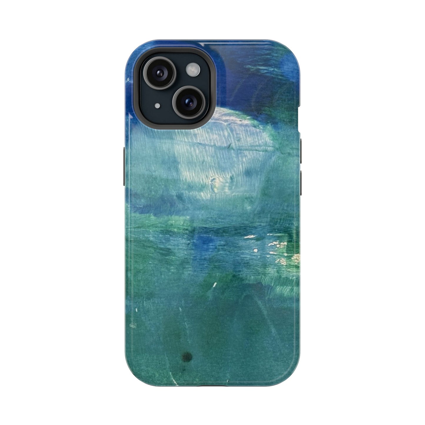 Where the Water Sleeps Magnetic Impact-Resistant Phone Case — Abstract Ocean Blue Art Blues Teal Green
