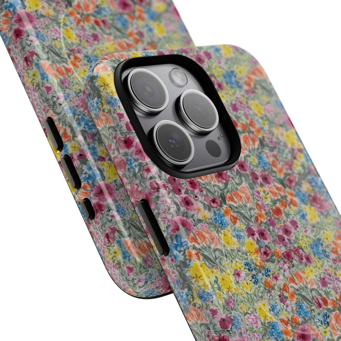 Meadow Blooms Floral Tough Phone Case — Colorful Wildflower Protective Cover