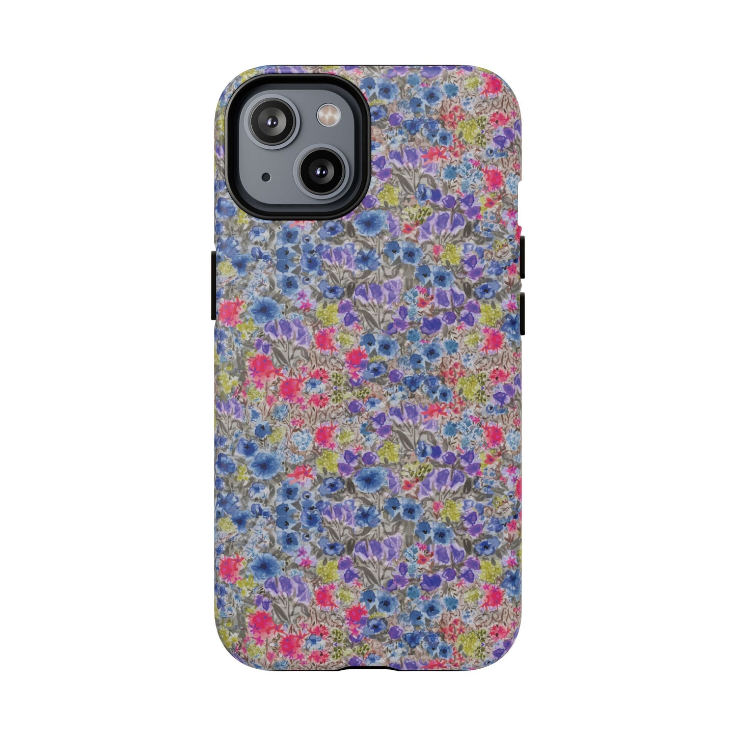 Blue Wildflower Meadow Blooms Watercolor Blue & Violet Floral Tough Magnetic Phone Cases