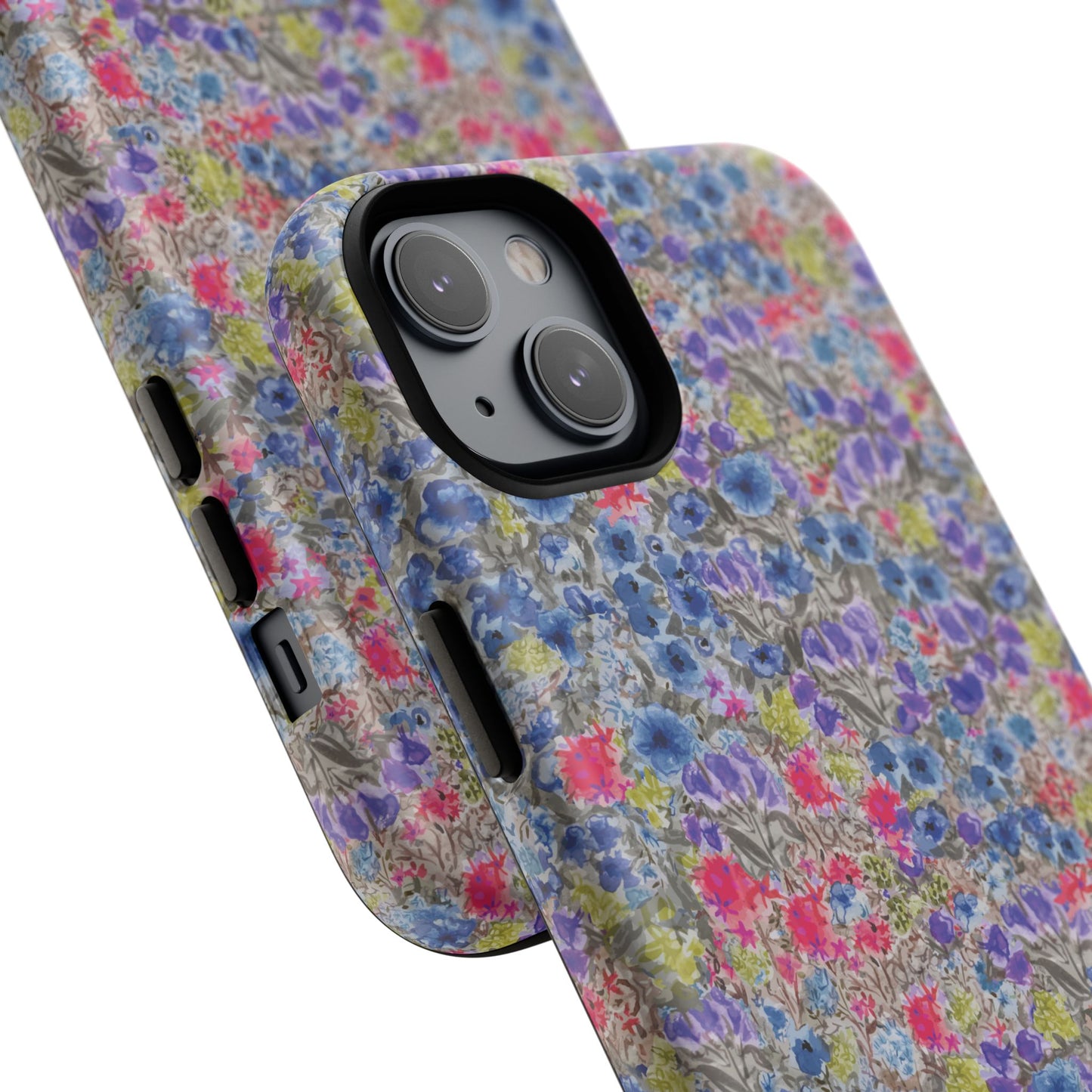 Blue Wildflower Meadow Blooms Watercolor Blue & Violet Floral Tough Magnetic Phone Cases