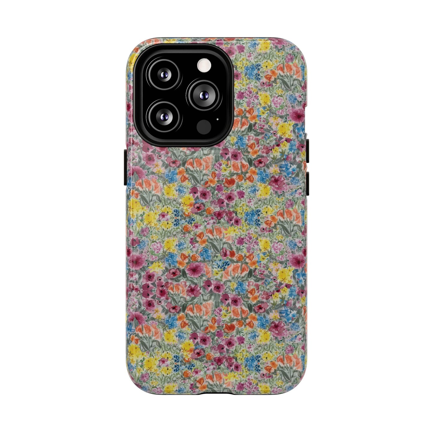 Meadow Blooms Floral Tough Phone Case — Colorful Wildflower Protective Cover