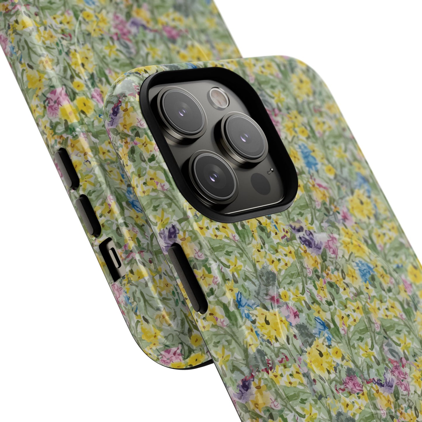 Wildflower Meadow Tough Magnetic Phone Case Watercolor Floral Botanical Case