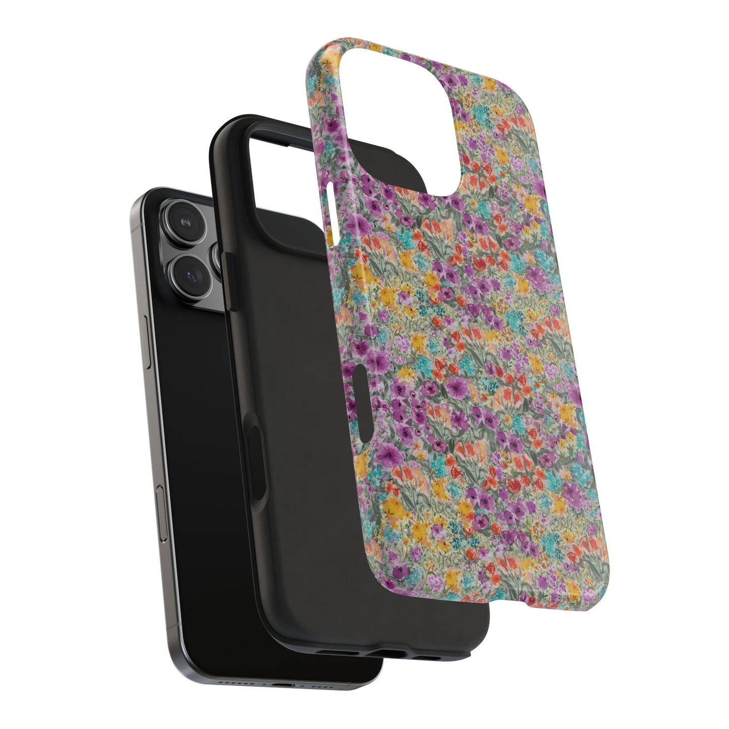 Wildflower Harmony  Watercolor Wildflower Phone Case – Colorful Floral Botanical Design Tough Phone Case