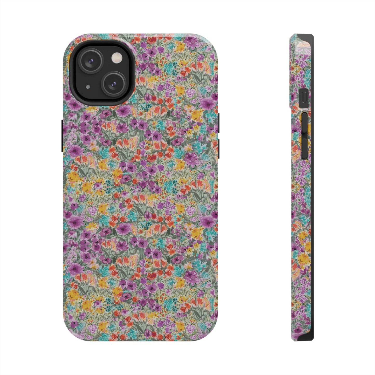 Wildflower Harmony  Watercolor Wildflower Phone Case – Colorful Floral Botanical Design Tough Phone Case