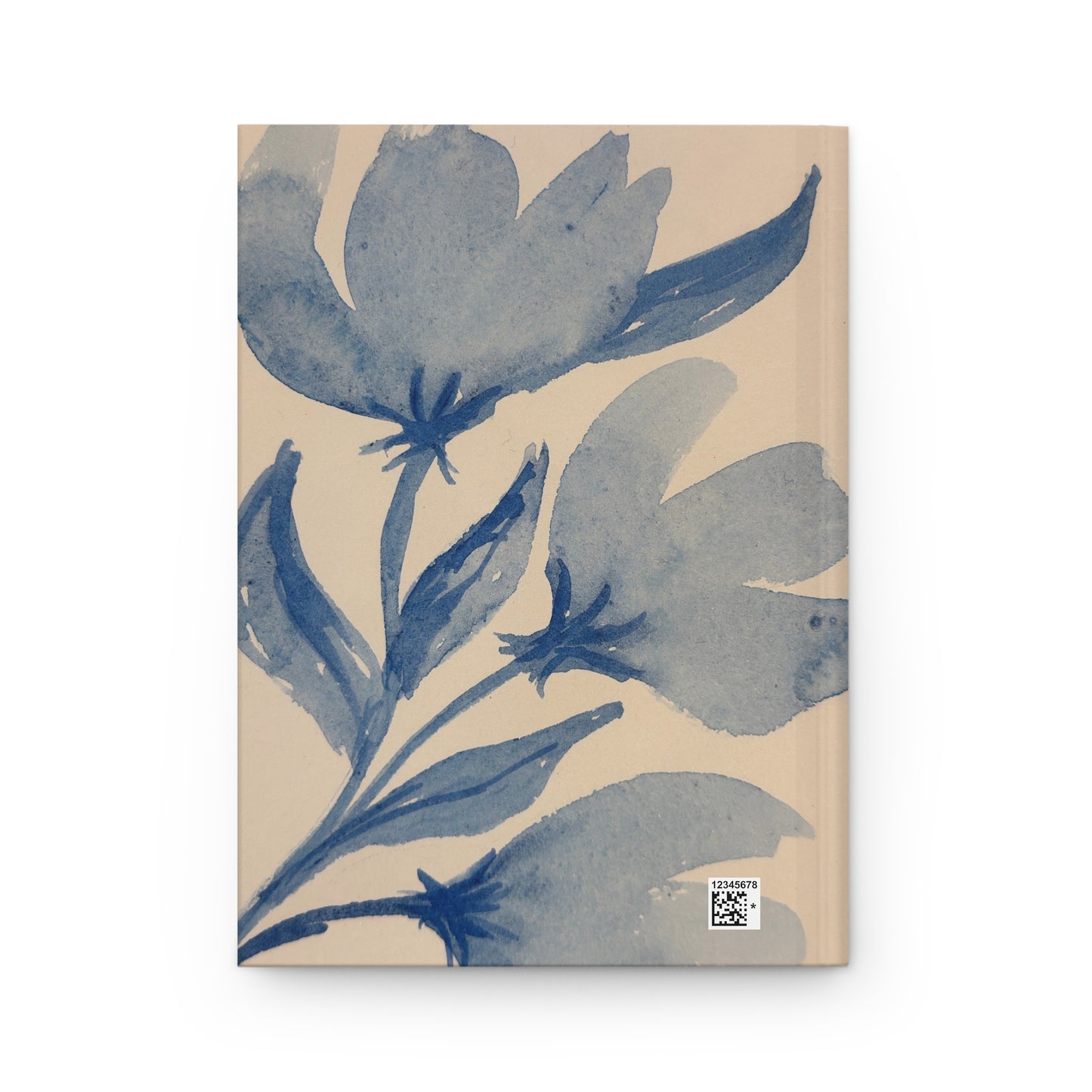 Blooming in Blue Watercolor Floral Hardcover Journal — Matte Notebook for Notes & Journaling