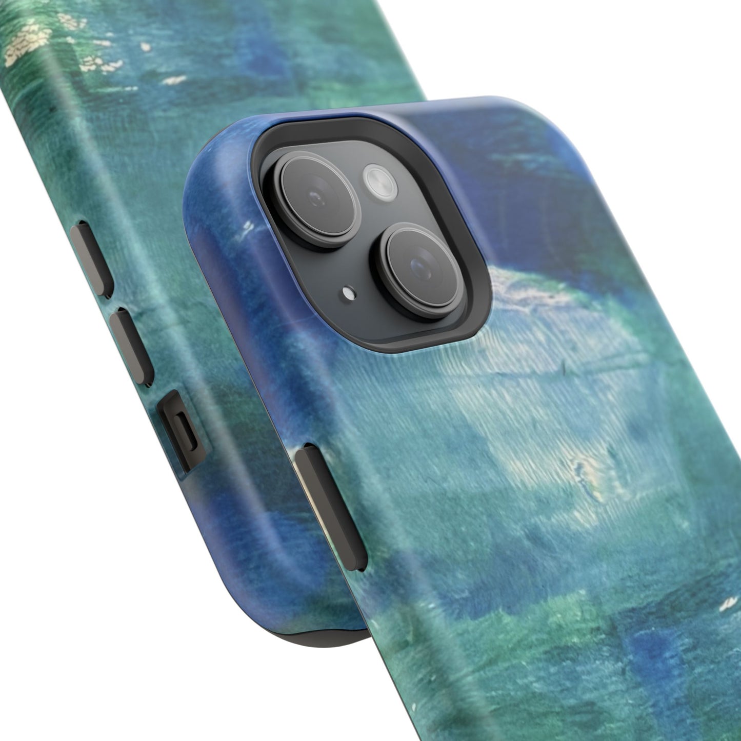 Where the Water Sleeps Magnetic Impact-Resistant Phone Case — Abstract Ocean Blue Art Blues Teal Green