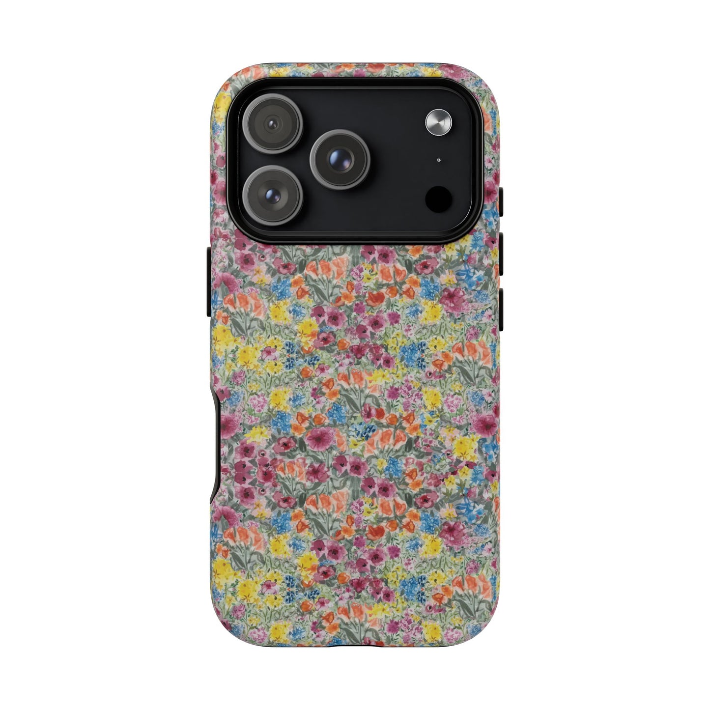 Meadow Blooms Floral Tough Phone Case — Colorful Wildflower Protective Cover