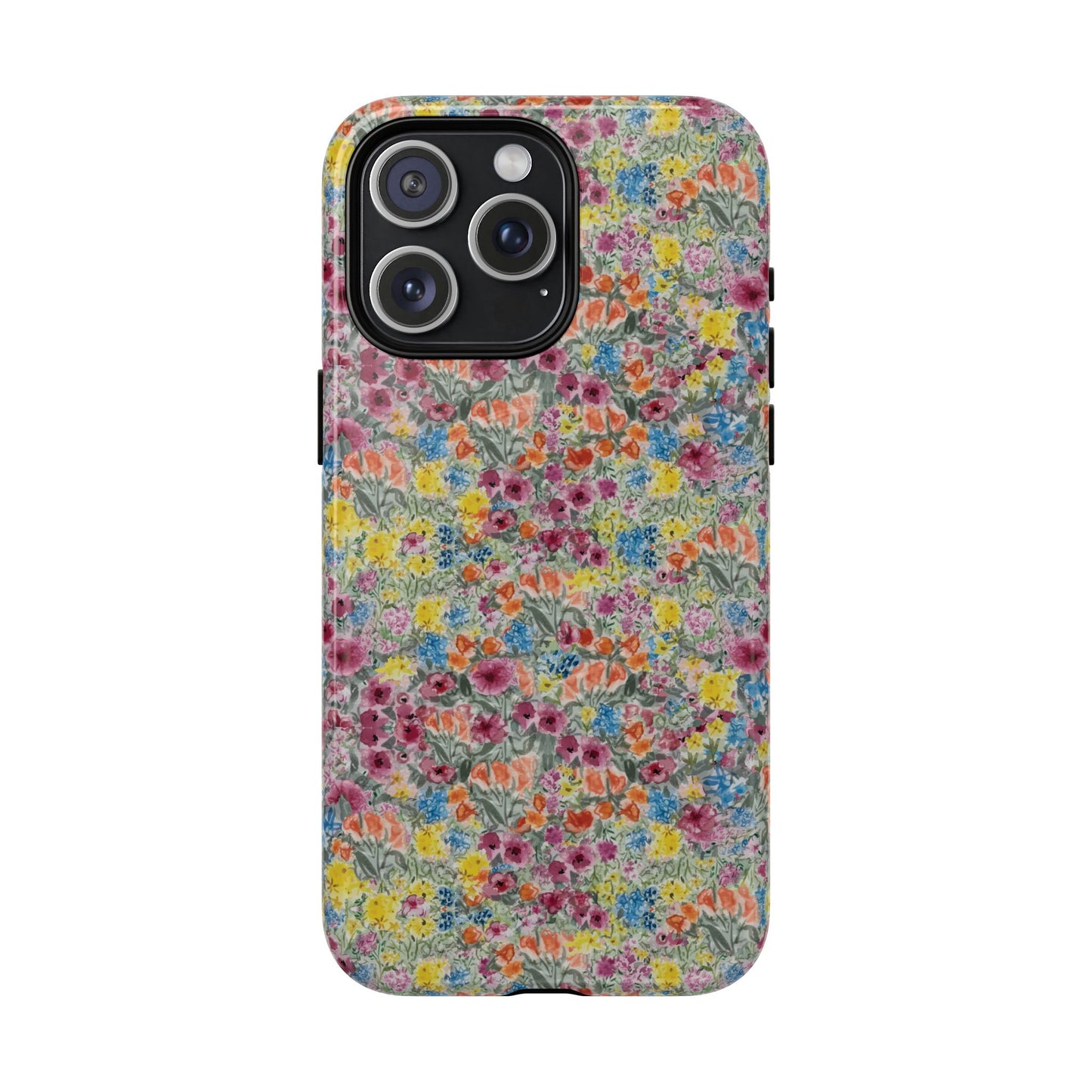 Meadow Blooms Floral Tough Phone Case — Colorful Wildflower Protective Cover