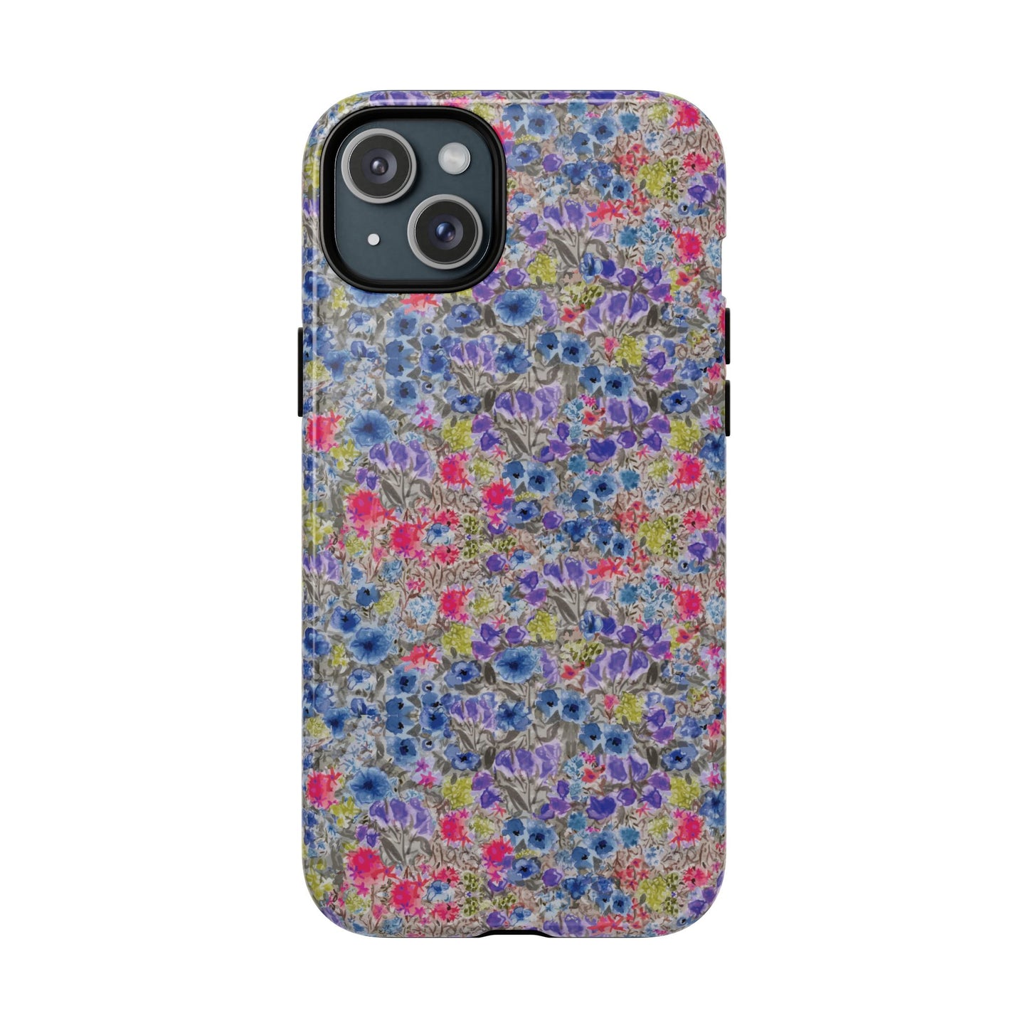 Blue Wildflower Meadow Blooms Watercolor Blue & Violet Floral Tough Magnetic Phone Cases