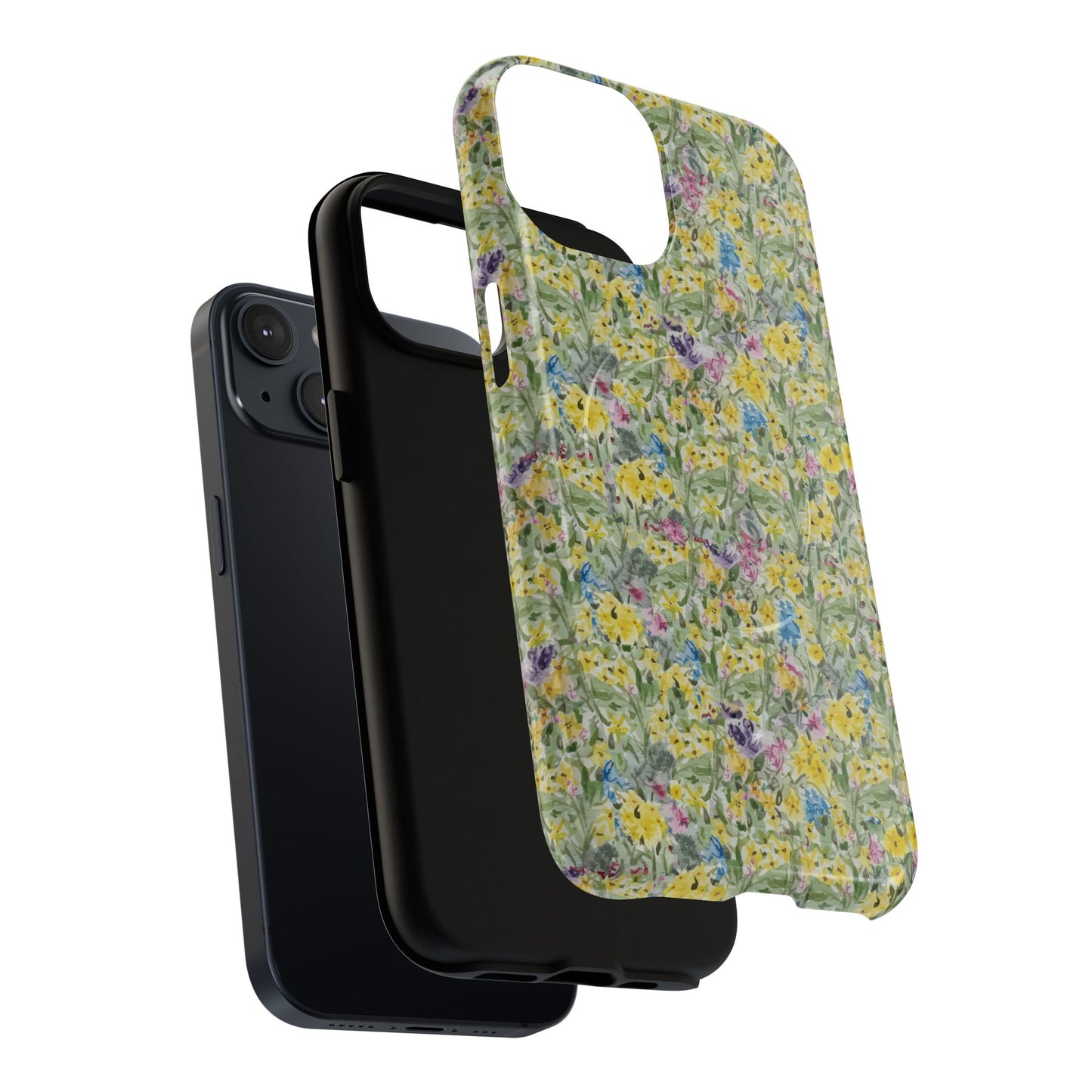 Wildflower Meadow Tough Magnetic Phone Case Watercolor Floral Botanical Case