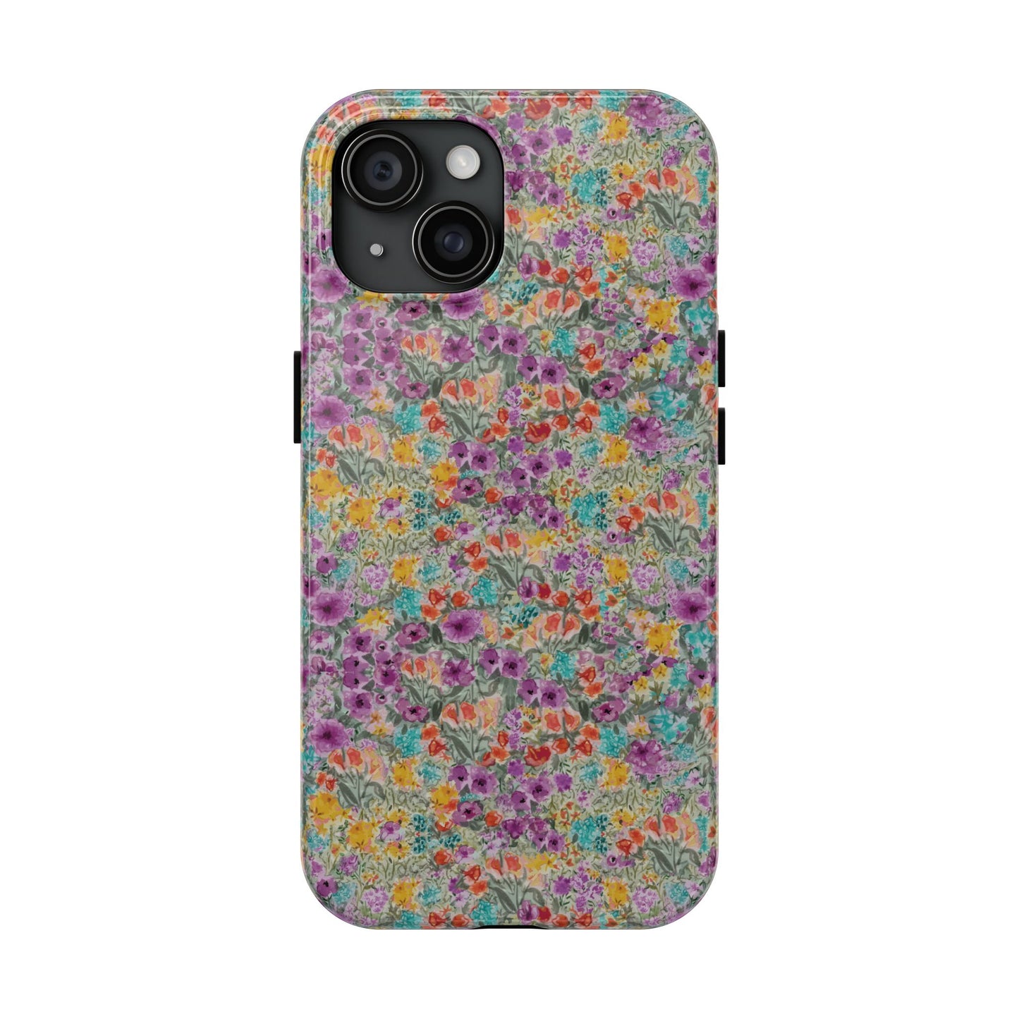 Wildflower Harmony  Watercolor Wildflower Phone Case – Colorful Floral Botanical Design Tough Phone Case